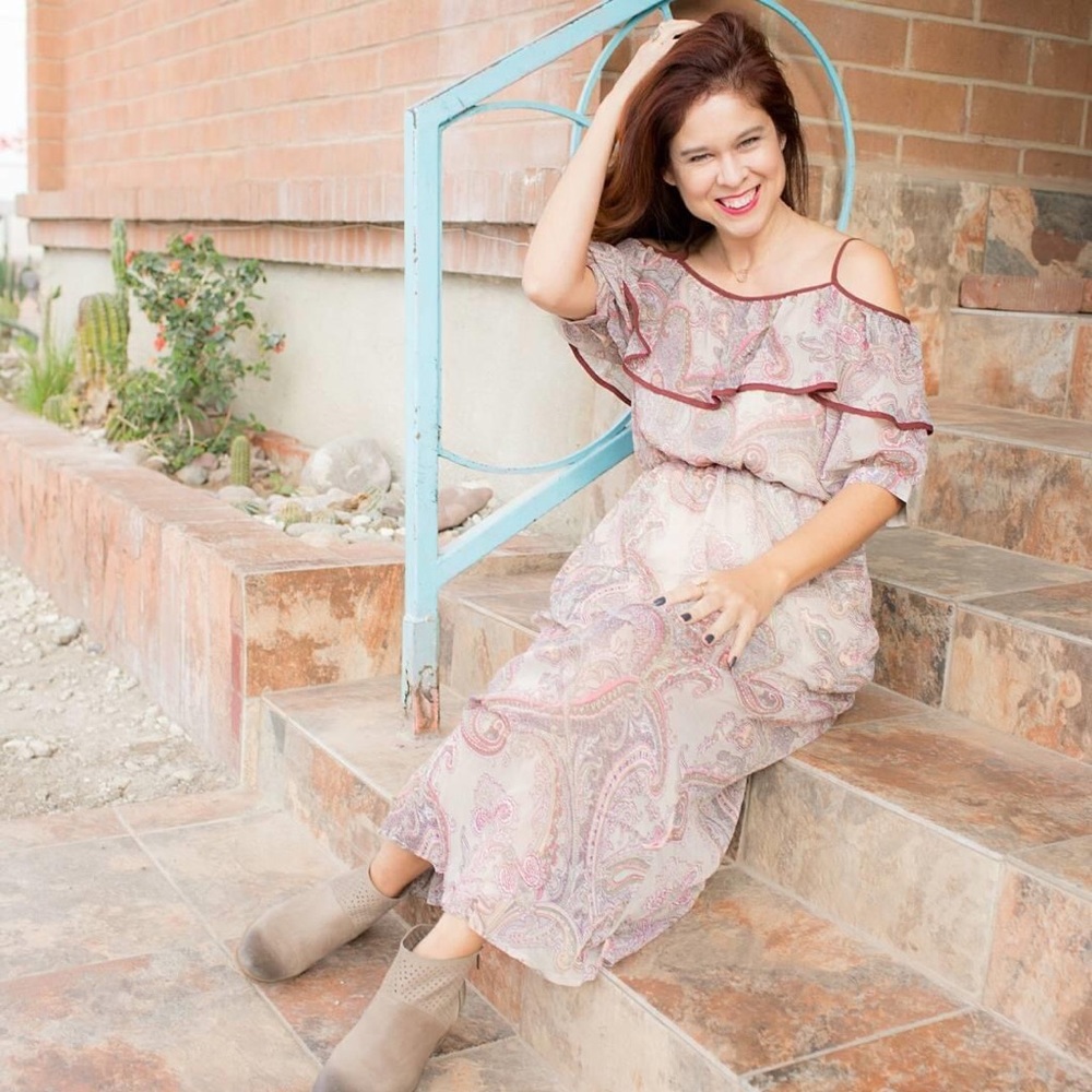 Paisley boho dress